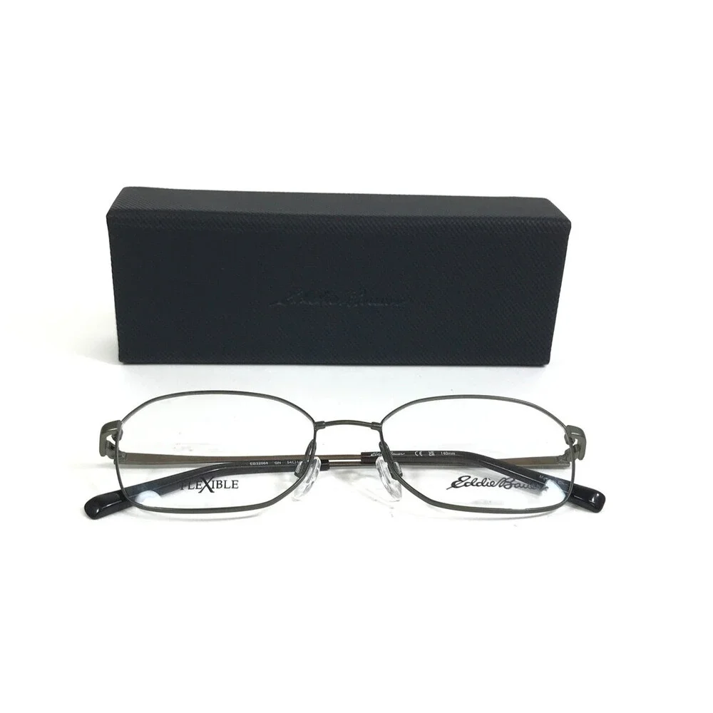 Eddie Bauer Eyeglasses Frames EB32064 GN Green Rectangle Hexagonal 54-18-140